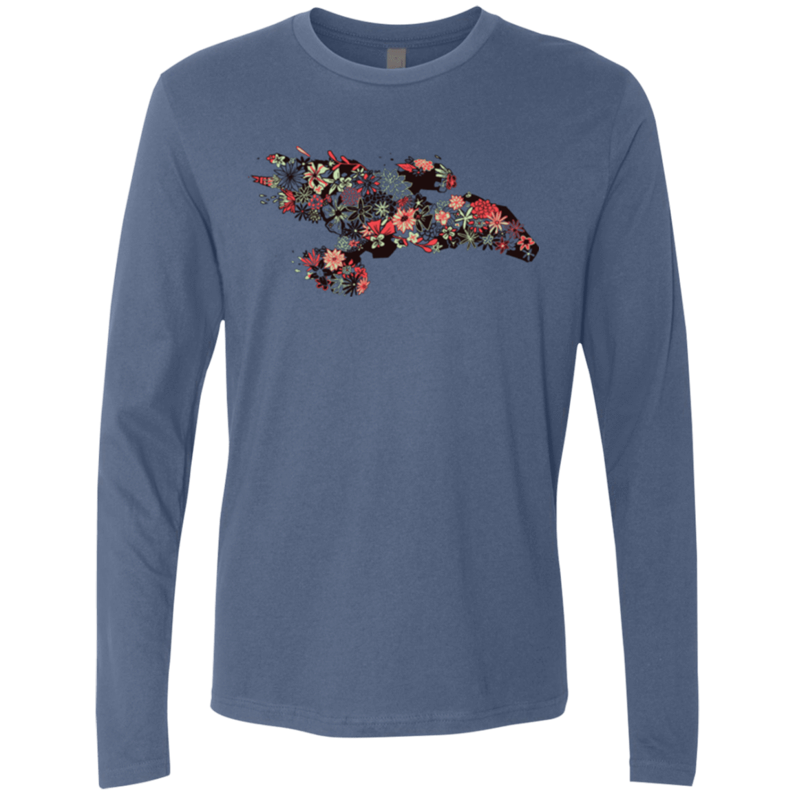 T-Shirts Indigo / Small Flowerfly Men's Premium Long Sleeve