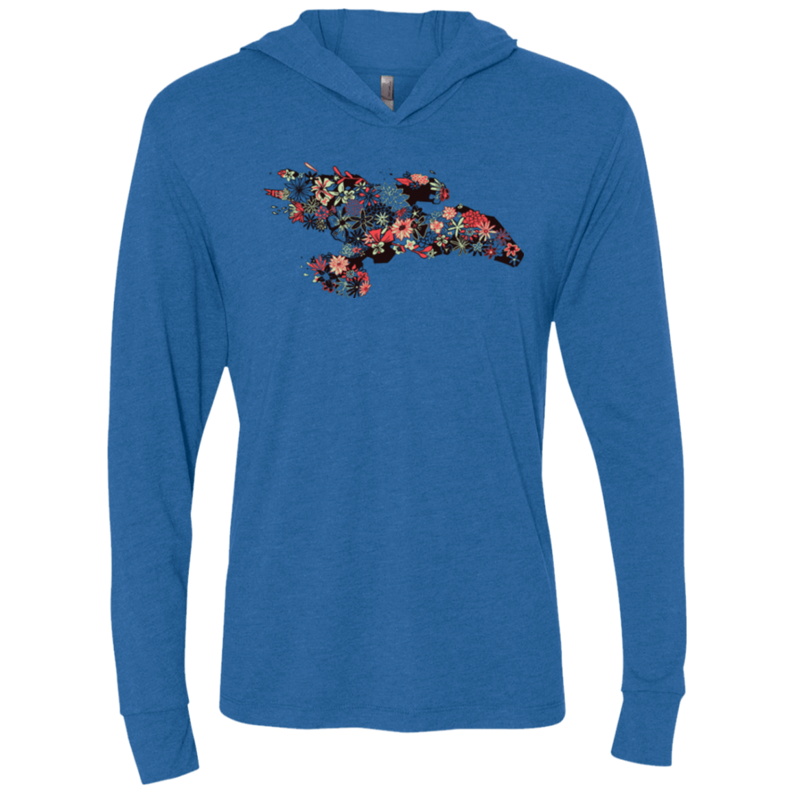 T-Shirts Vintage Royal / X-Small Flowerfly Triblend Long Sleeve Hoodie Tee