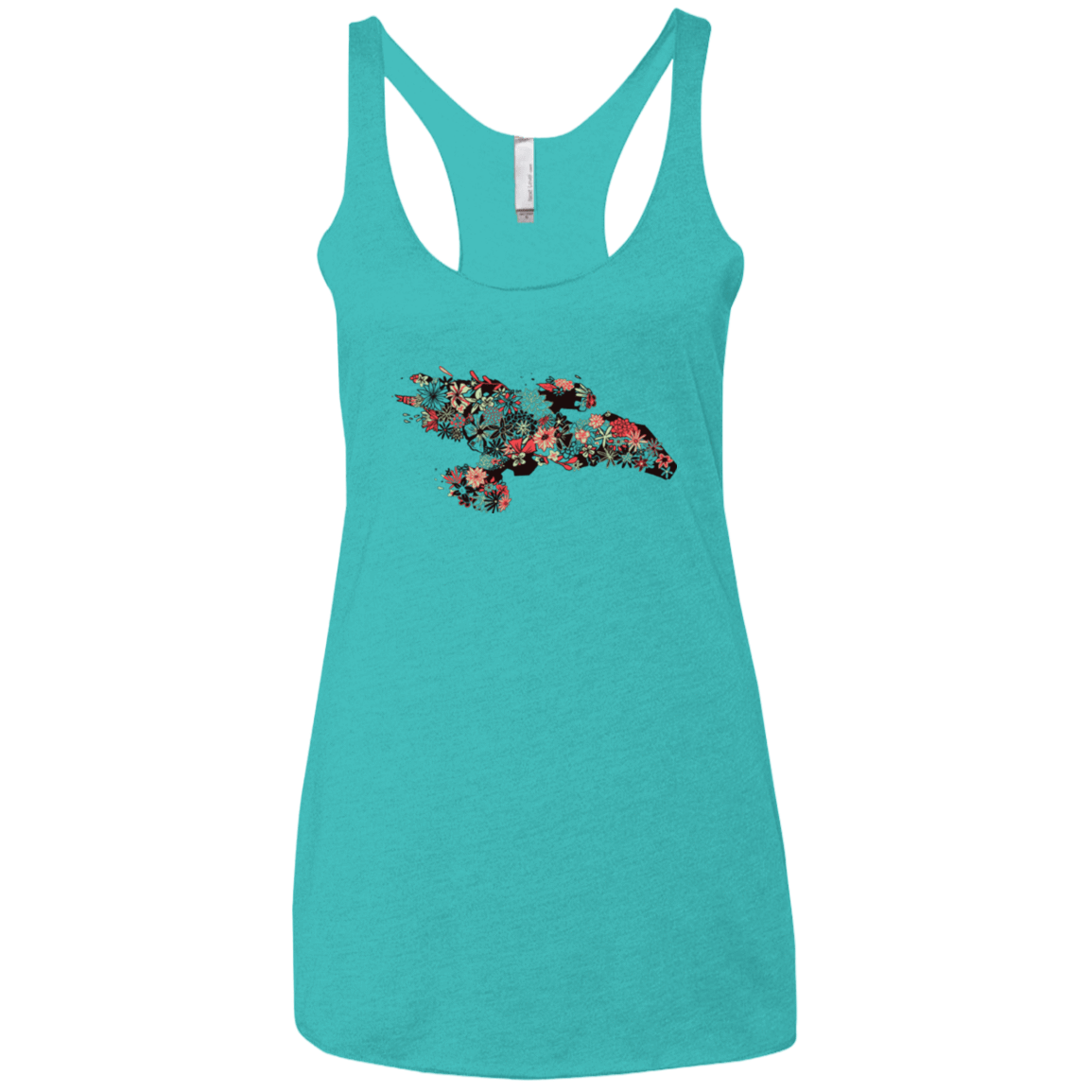 T-Shirts Tahiti Blue / X-Small Flowerfly Women's Triblend Racerback Tank