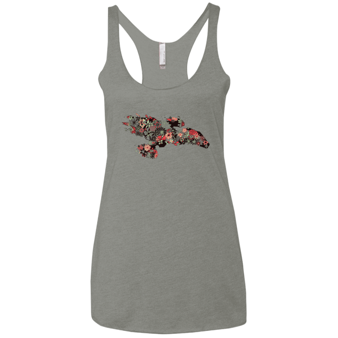 T-Shirts Venetian Grey / X-Small Flowerfly Women's Triblend Racerback Tank
