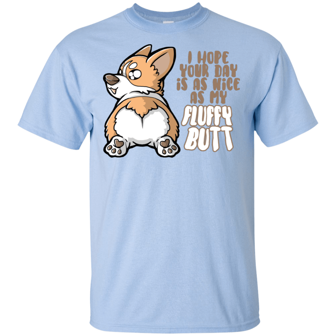 T-Shirts Light Blue / S Fluffy Butt T-Shirt
