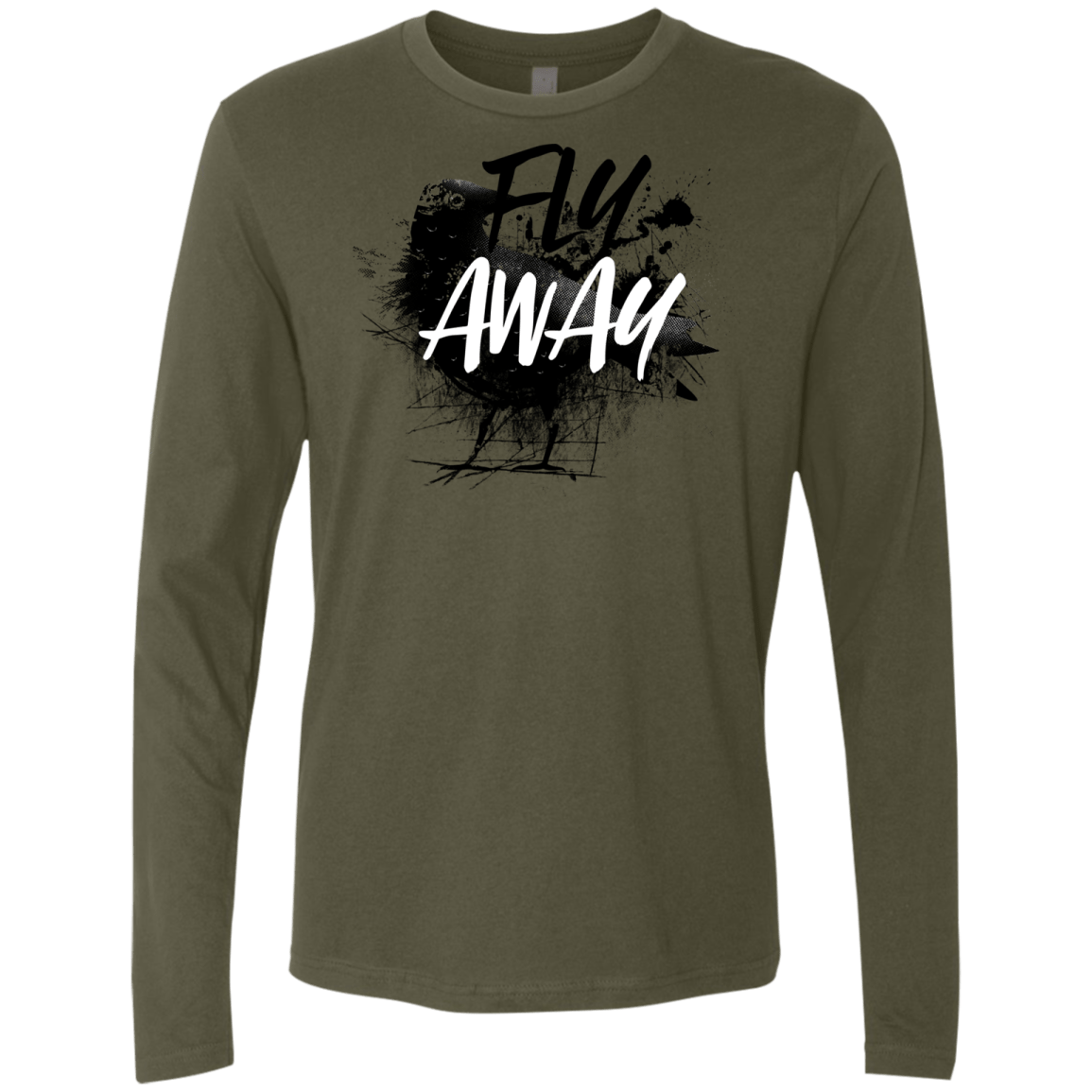 T-Shirts Military Green / S Fly Away Men's Premium Long Sleeve