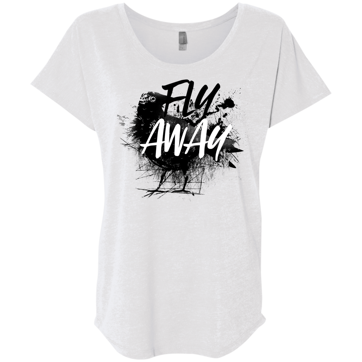 T-Shirts Heather White / X-Small Fly Away Triblend Dolman Sleeve