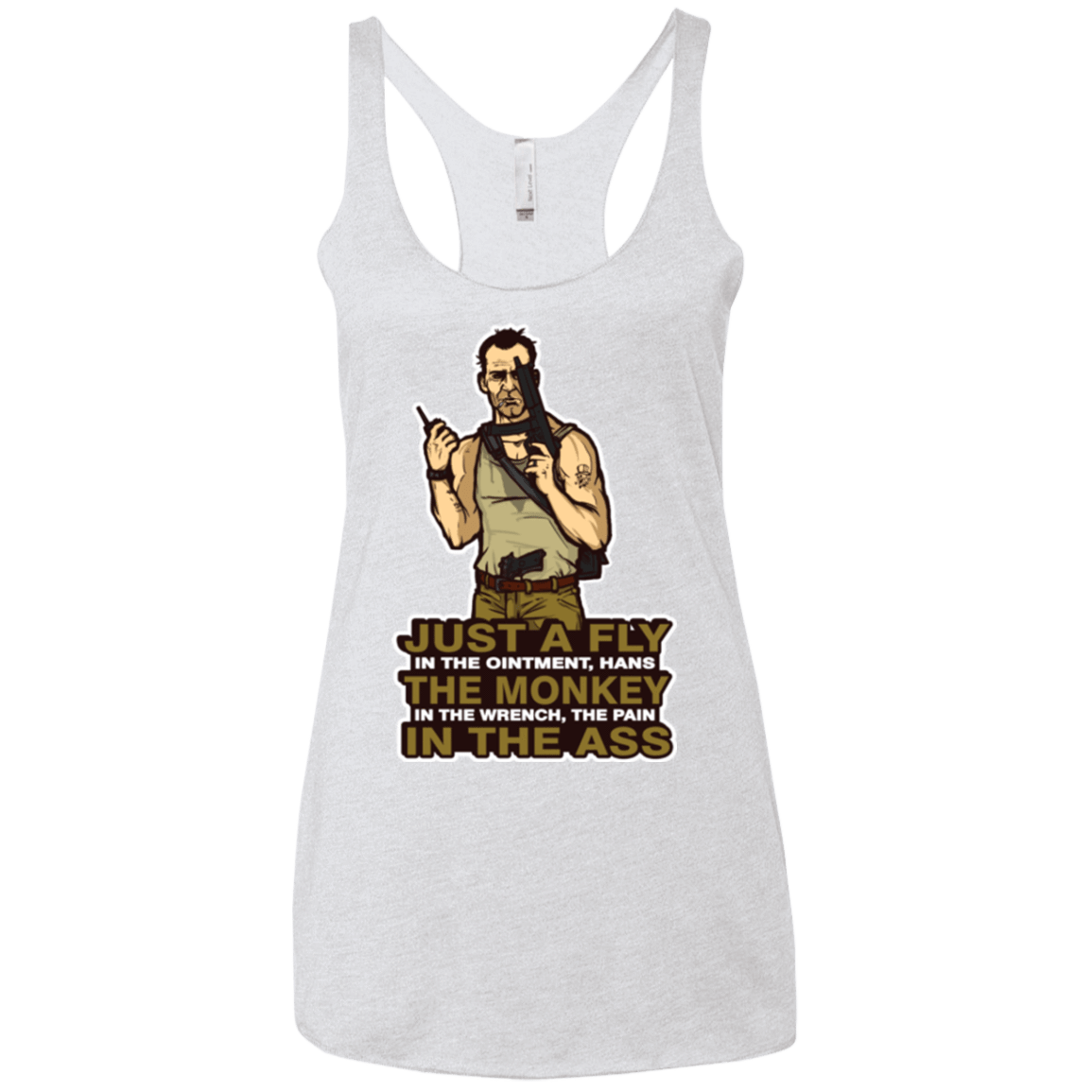 T-Shirts Heather White / X-Small Fly In The Ointment Women's Triblend Racerback Tank
