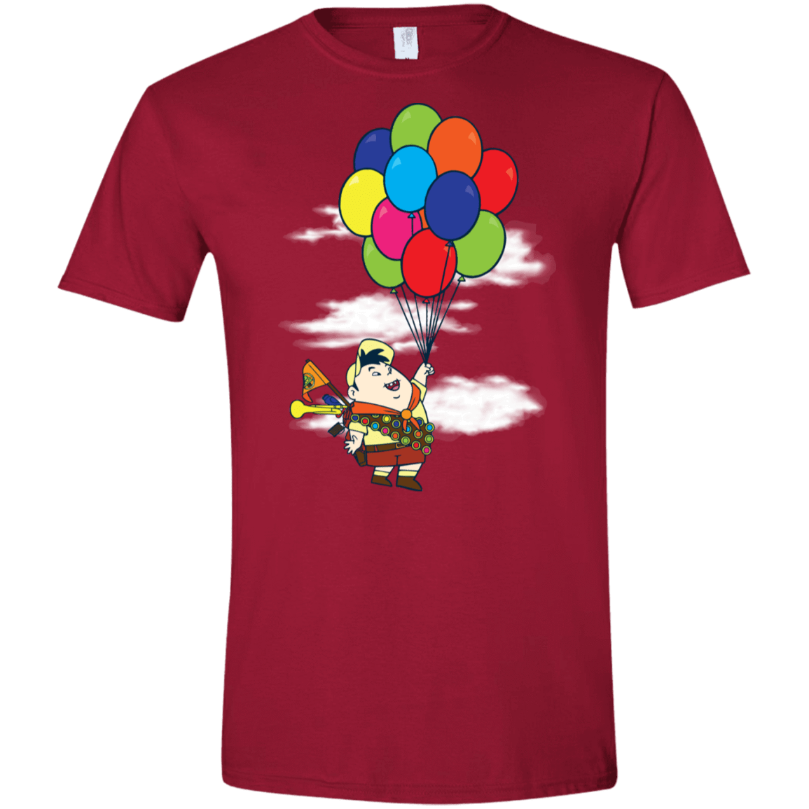 T-Shirts Cardinal Red / S Flying Balloon Boy Men's Semi-Fitted Softstyle