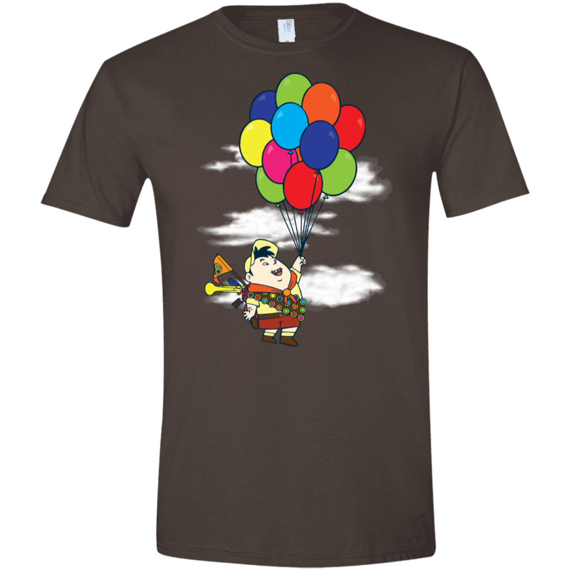 T-Shirts Dark Chocolate / S Flying Balloon Boy Men's Semi-Fitted Softstyle