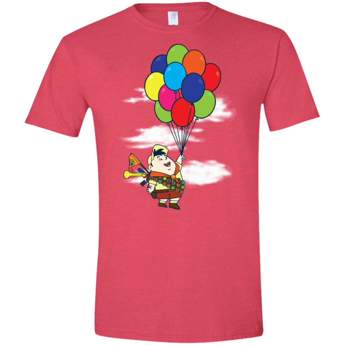 T-Shirts Heather Red / S Flying Balloon Boy Men's Semi-Fitted Softstyle