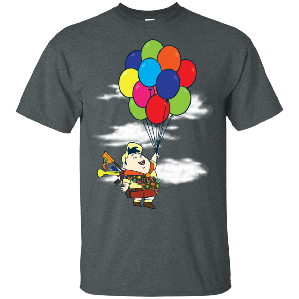 T-Shirts Dark Heather / S Flying Balloon Boy T-Shirt