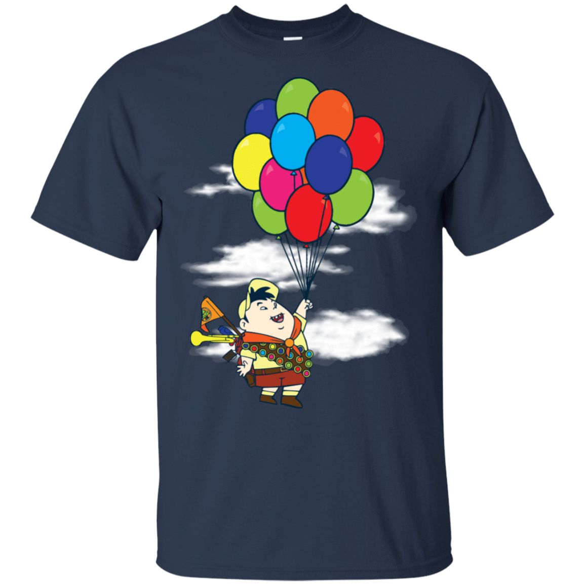 T-Shirts Navy / S Flying Balloon Boy T-Shirt