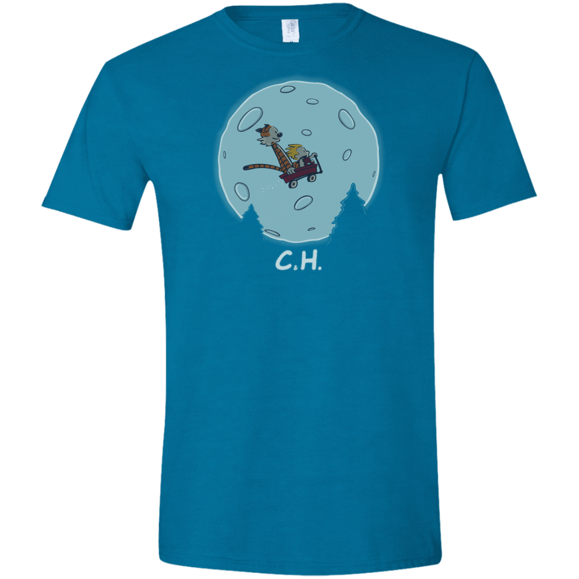 T-Shirts Antique Sapphire / S Flying Wagon Men's Semi-Fitted Softstyle