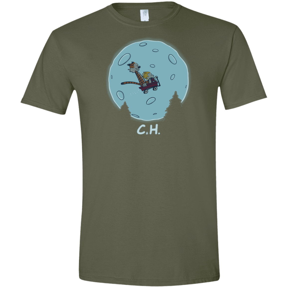 T-Shirts Military Green / S Flying Wagon Men's Semi-Fitted Softstyle