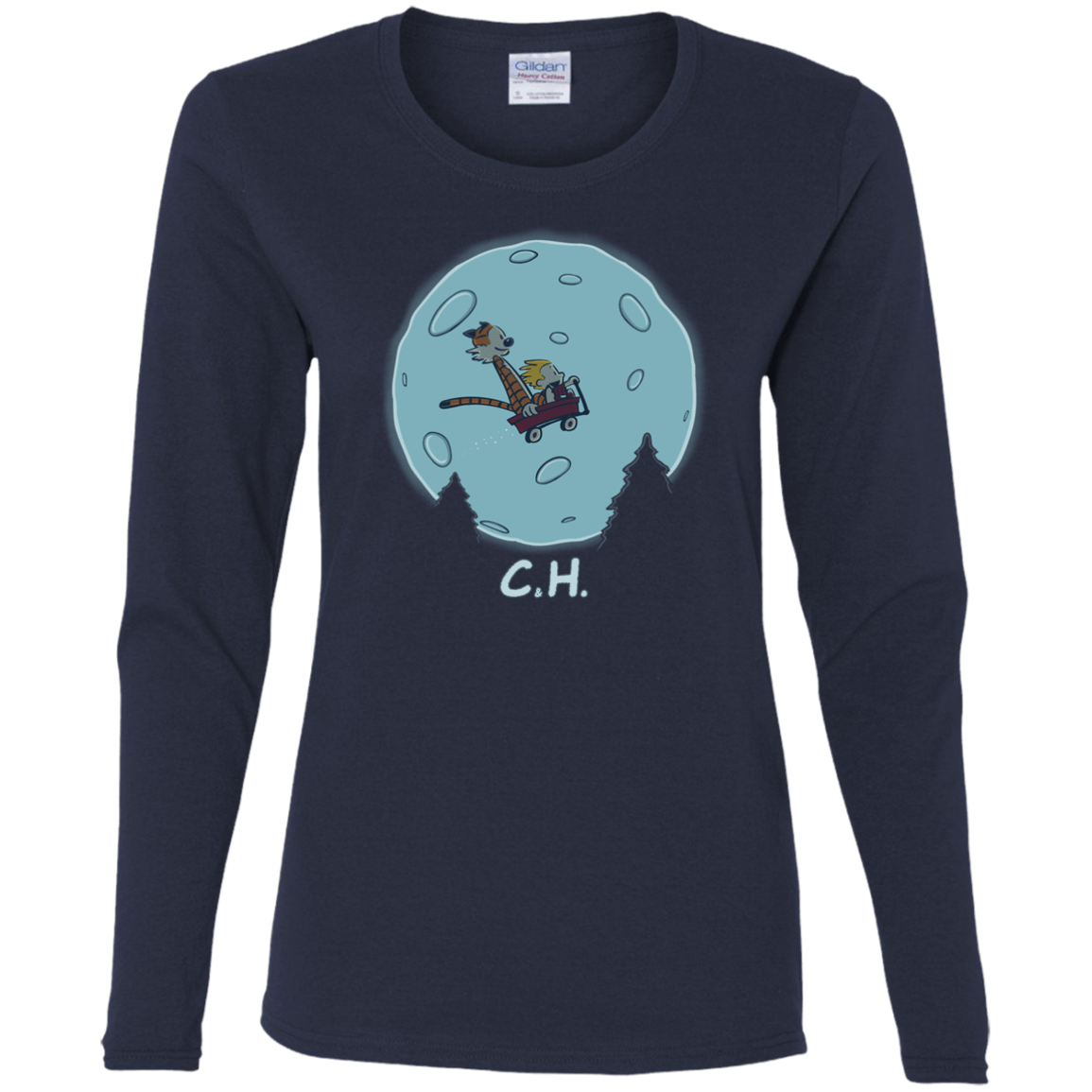 T-Shirts Navy / S Flying Wagon Women's Long Sleeve T-Shirt