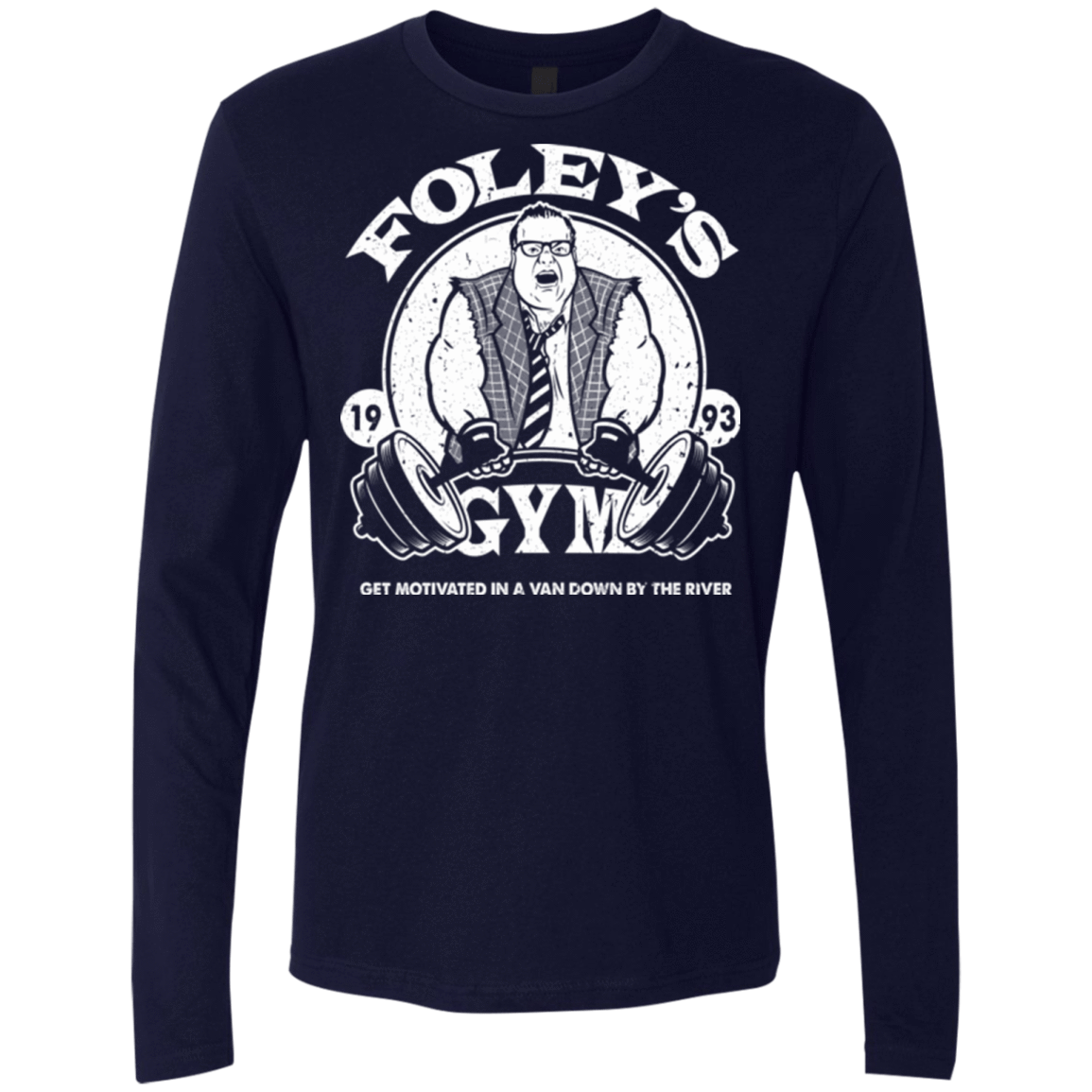 T-Shirts Midnight Navy / Small Foleys Gym Men's Premium Long Sleeve