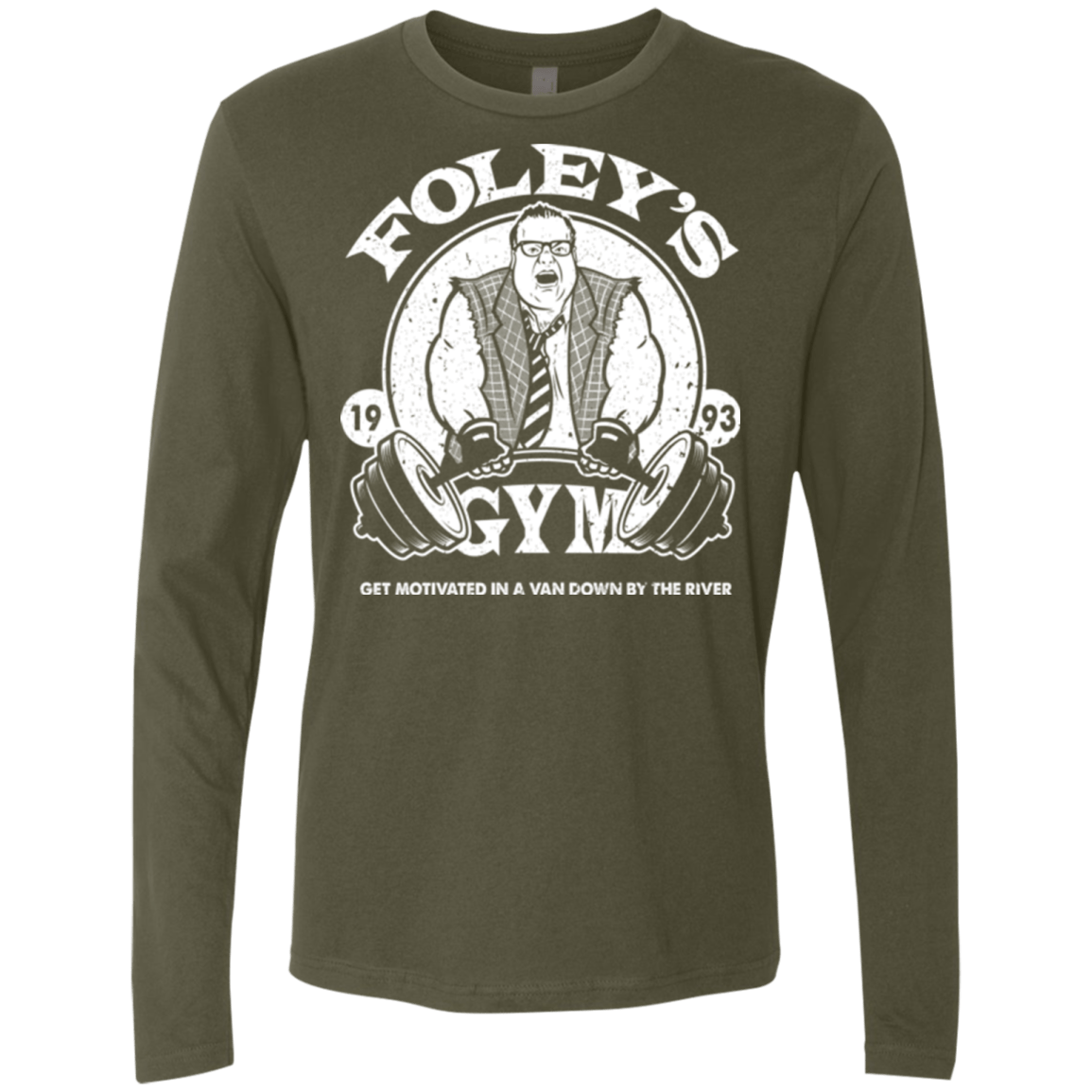 T-Shirts Military Green / Small Foleys Gym Men's Premium Long Sleeve