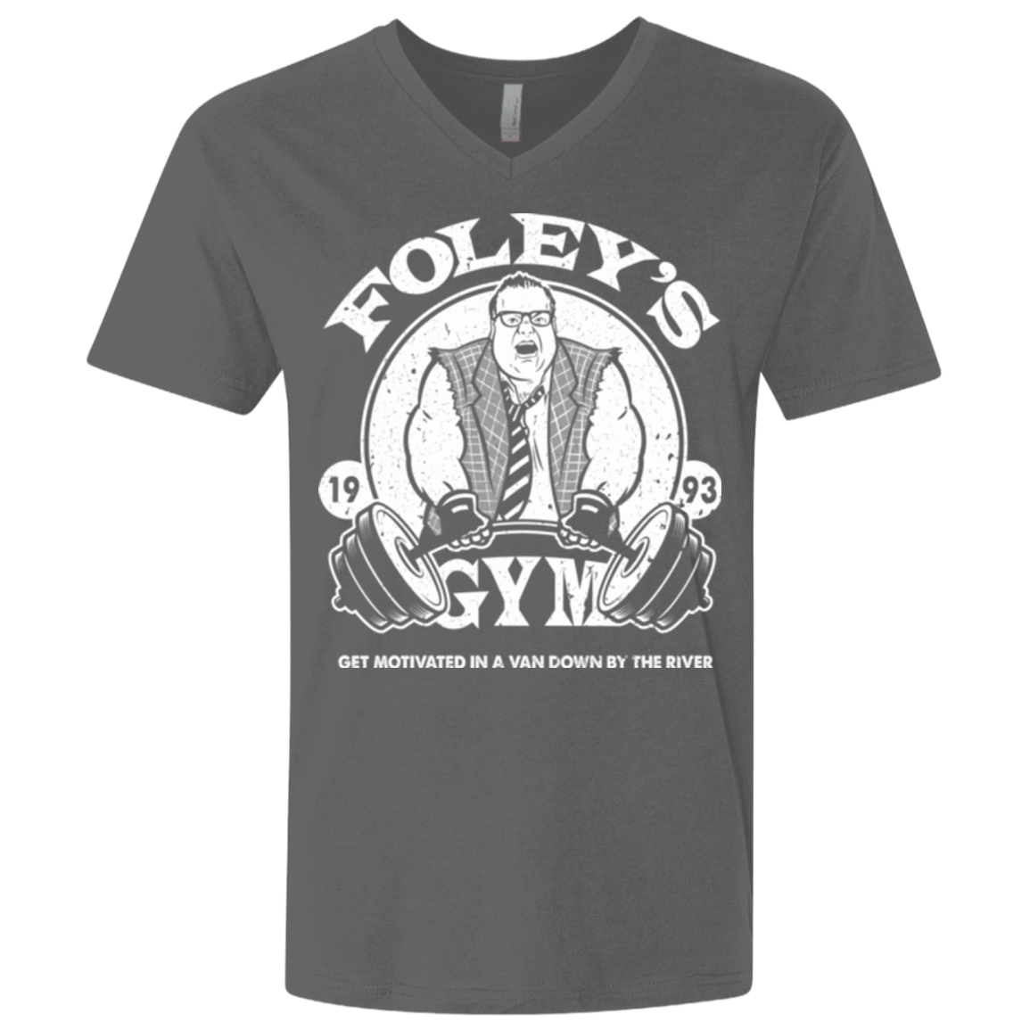 T-Shirts Heavy Metal / X-Small Foleys Gym Men's Premium V-Neck