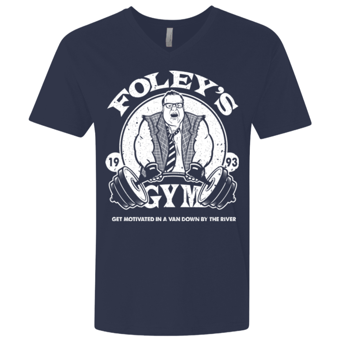 T-Shirts Midnight Navy / X-Small Foleys Gym Men's Premium V-Neck