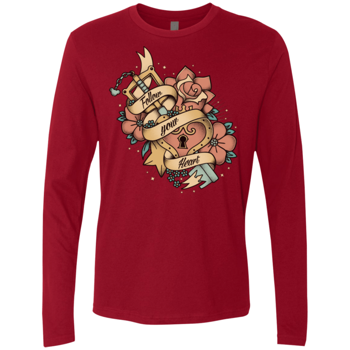 T-Shirts Cardinal / Small Follow your heart Men's Premium Long Sleeve