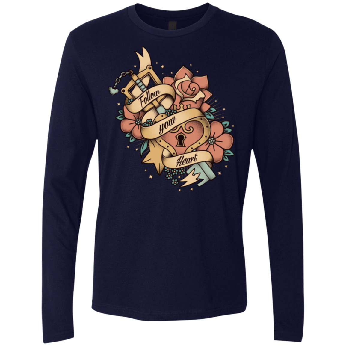 T-Shirts Midnight Navy / Small Follow your heart Men's Premium Long Sleeve