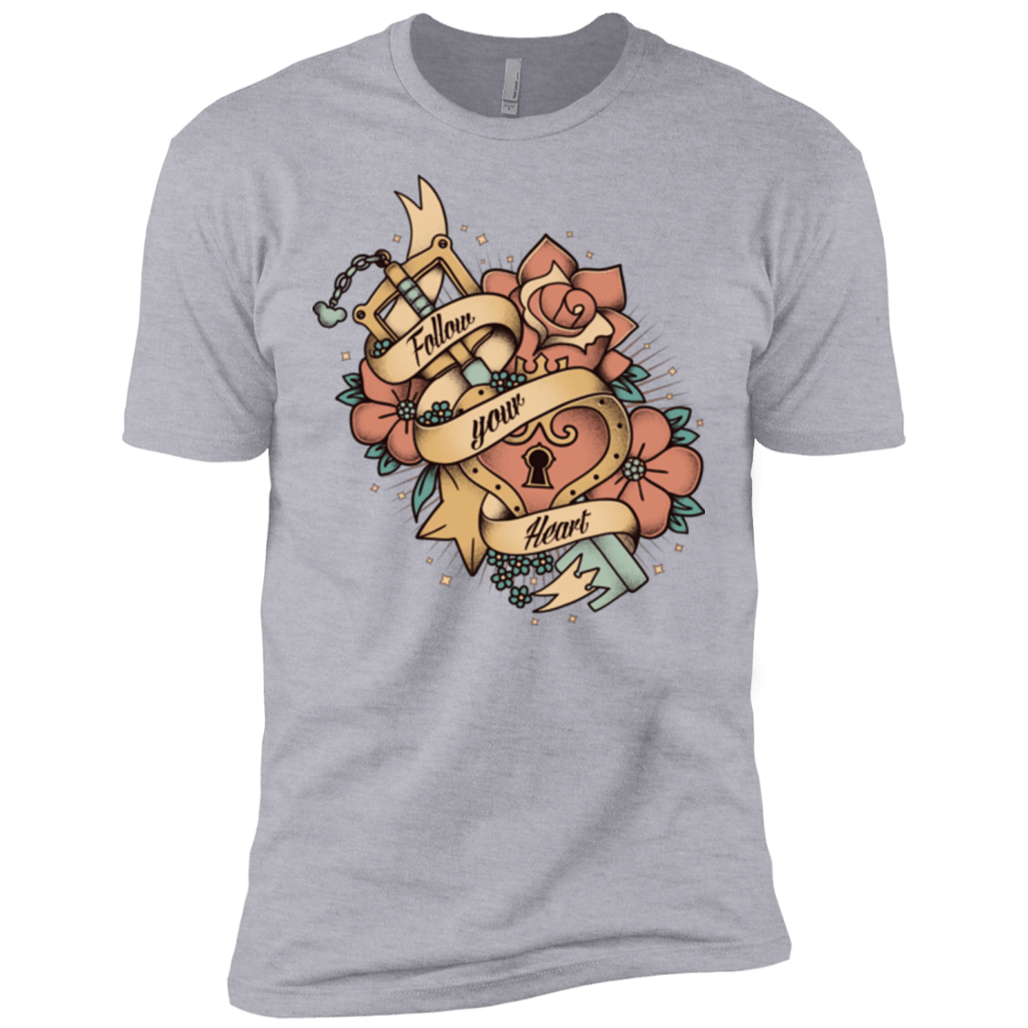 T-Shirts Heather Grey / X-Small Follow your heart Men's Premium T-Shirt