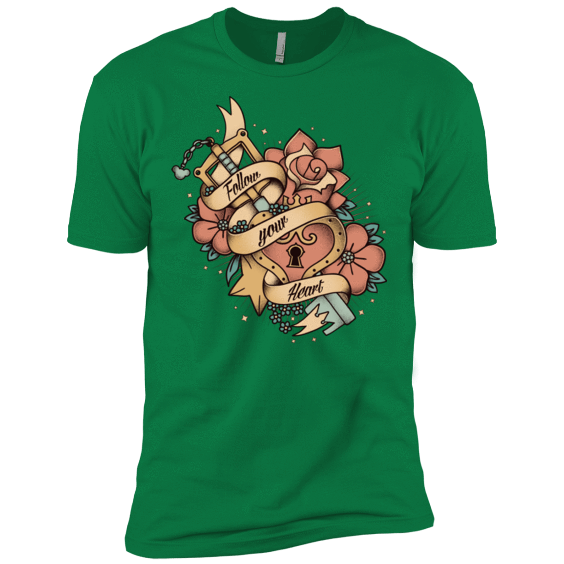 T-Shirts Kelly Green / X-Small Follow your heart Men's Premium T-Shirt