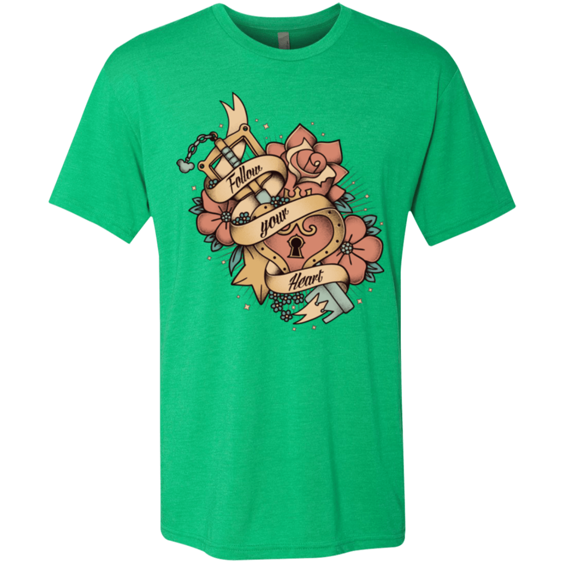 T-Shirts Envy / Small Follow your heart Men's Triblend T-Shirt