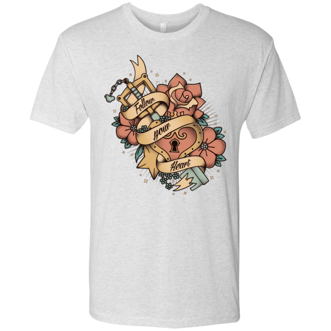 T-Shirts Heather White / Small Follow your heart Men's Triblend T-Shirt