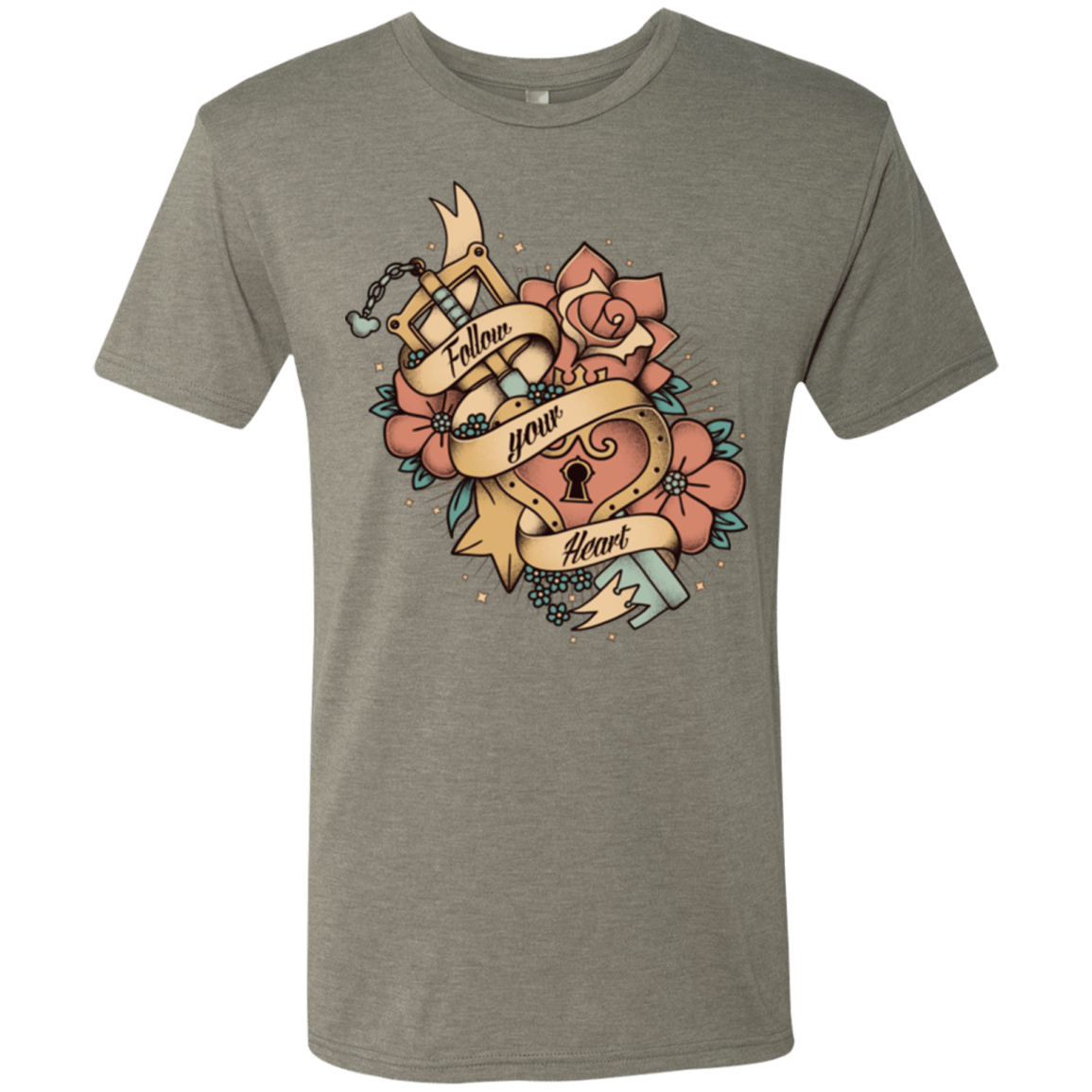 T-Shirts Venetian Grey / Small Follow your heart Men's Triblend T-Shirt