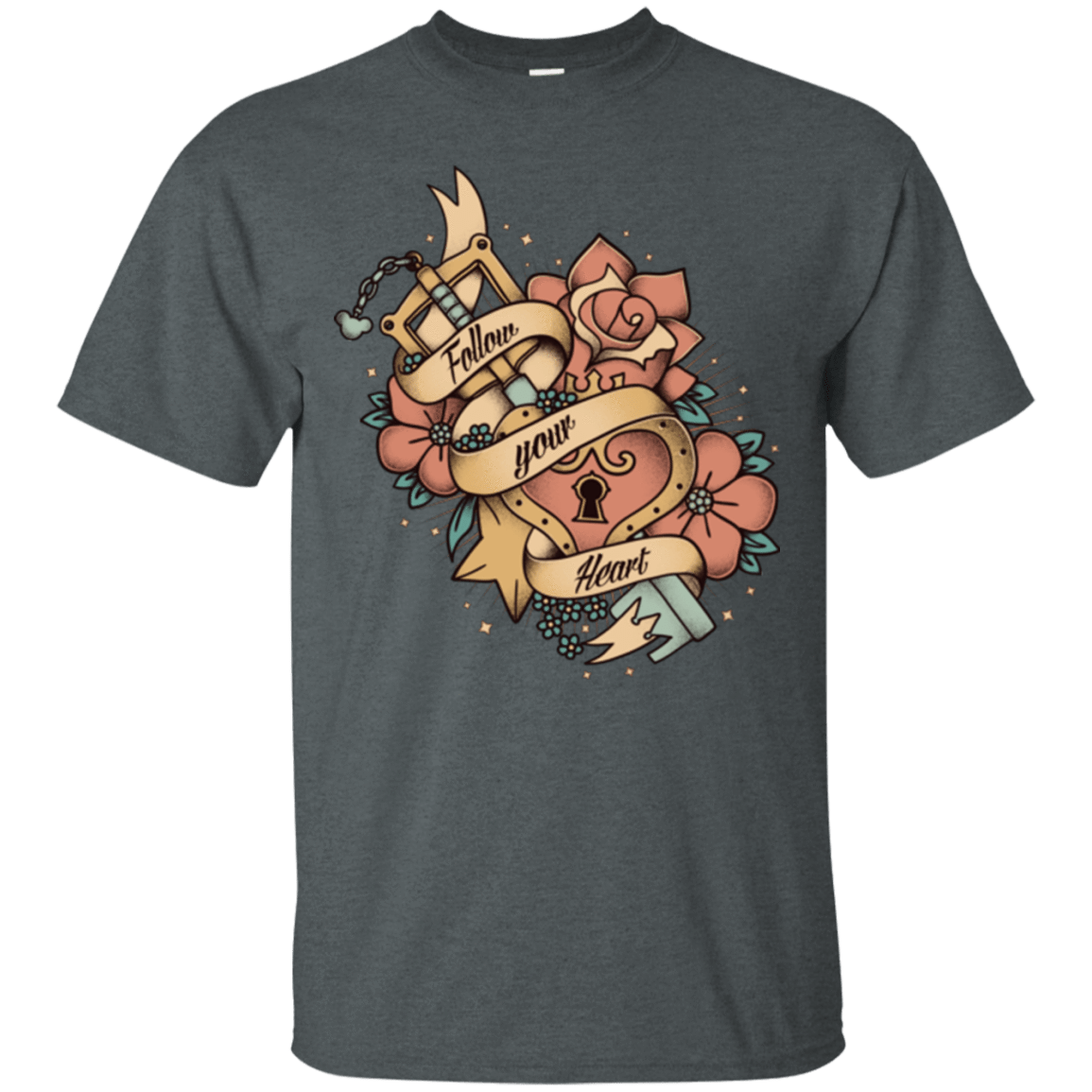 T-Shirts Dark Heather / Small Follow your heart T-Shirt