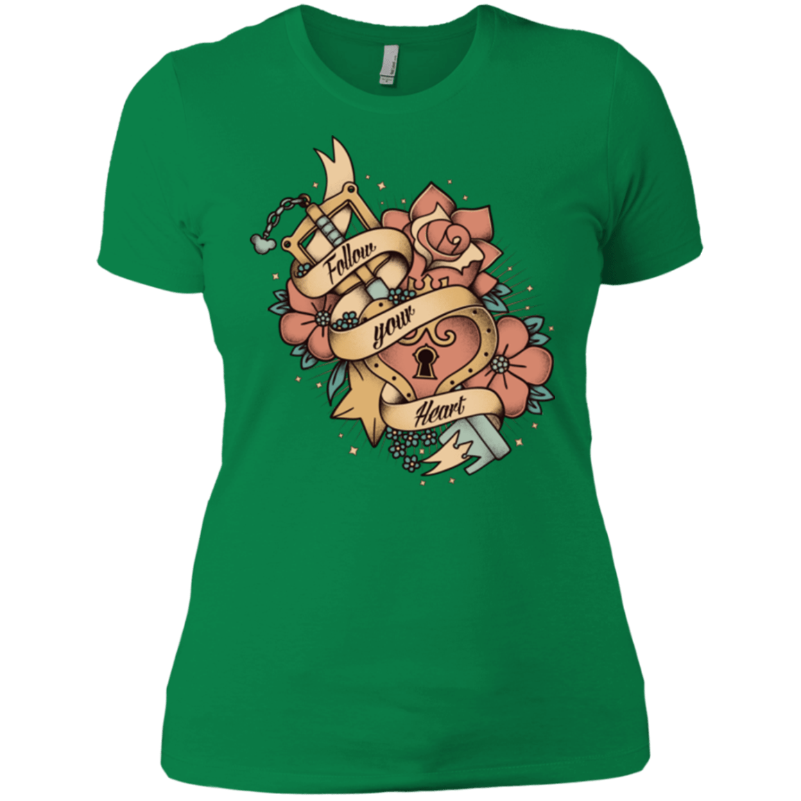 T-Shirts Kelly Green / X-Small Follow your heart Women's Premium T-Shirt