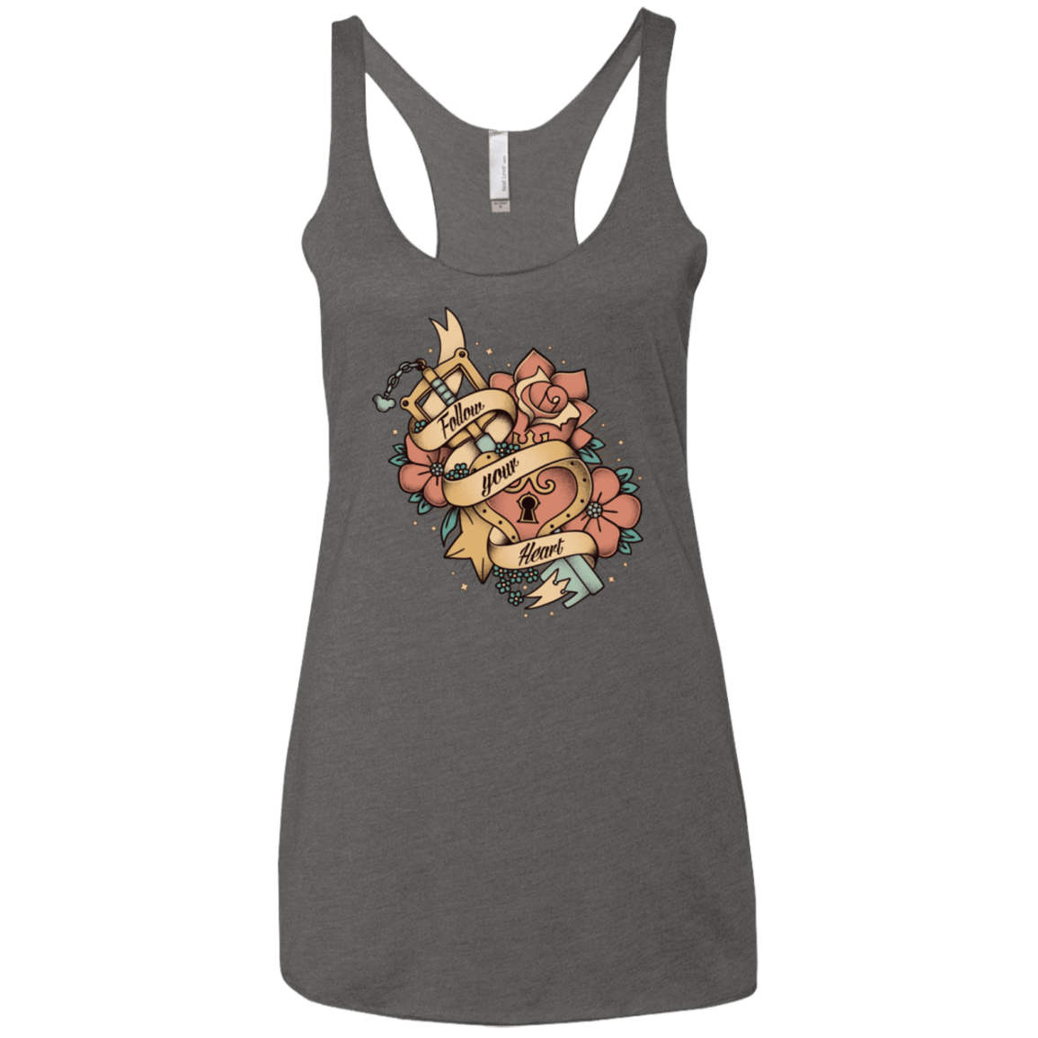 T-Shirts Premium Heather / X-Small Follow your heart Women's Triblend Racerback Tank