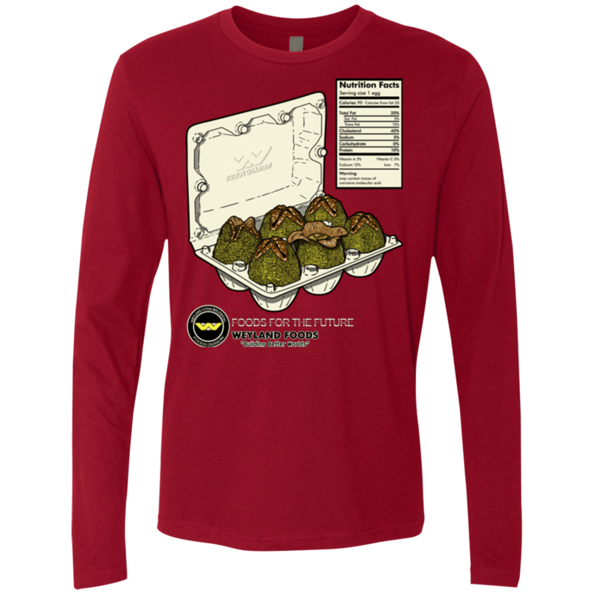 T-Shirts Cardinal / Small Food For The Future Men's Premium Long Sleeve