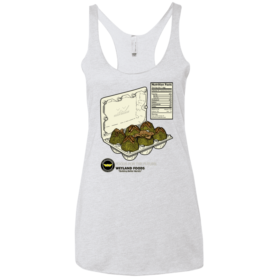 T-Shirts Heather White / X-Small Food For The Future Women's Triblend Racerback Tank