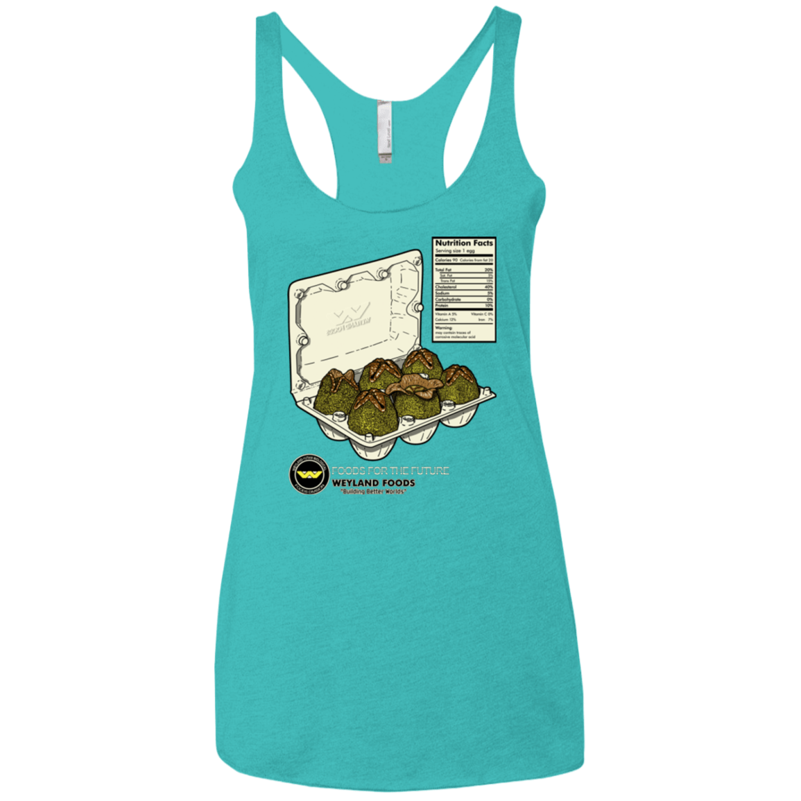 T-Shirts Tahiti Blue / X-Small Food For The Future Women's Triblend Racerback Tank