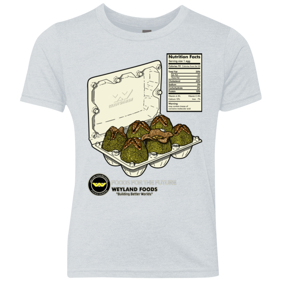 T-Shirts Heather White / YXS Food For The Future Youth Triblend T-Shirt