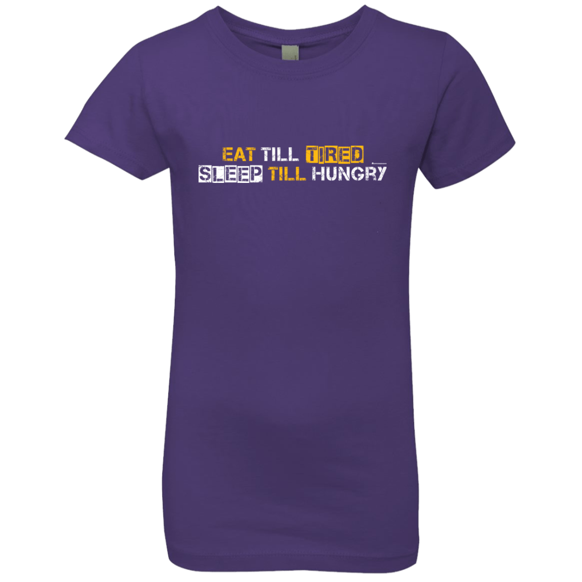 T-Shirts Purple Rush / YXS Food Sleep Loop Girls Premium T-Shirt