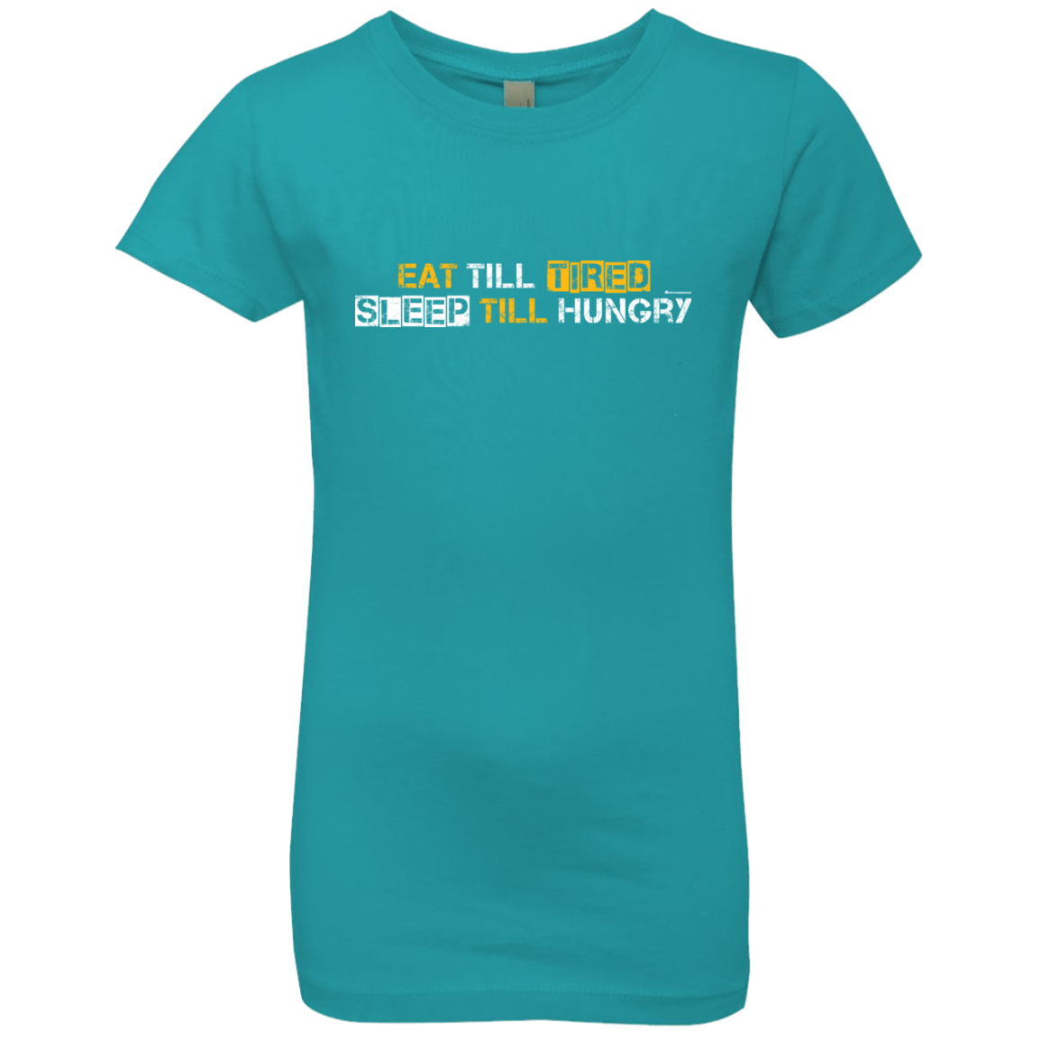 T-Shirts Tahiti Blue / YXS Food Sleep Loop Girls Premium T-Shirt