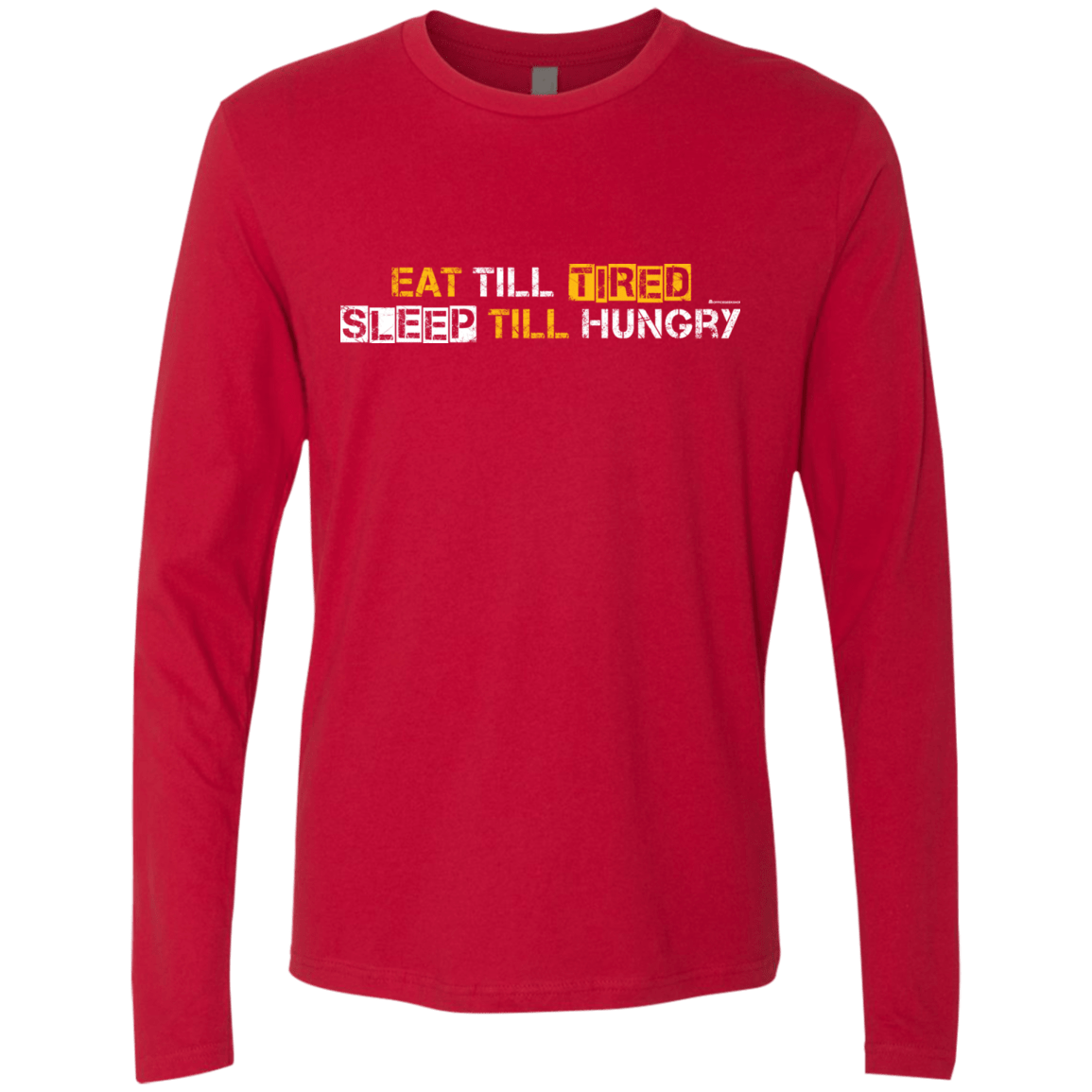 T-Shirts Red / Small Food Sleep Loop Men's Premium Long Sleeve