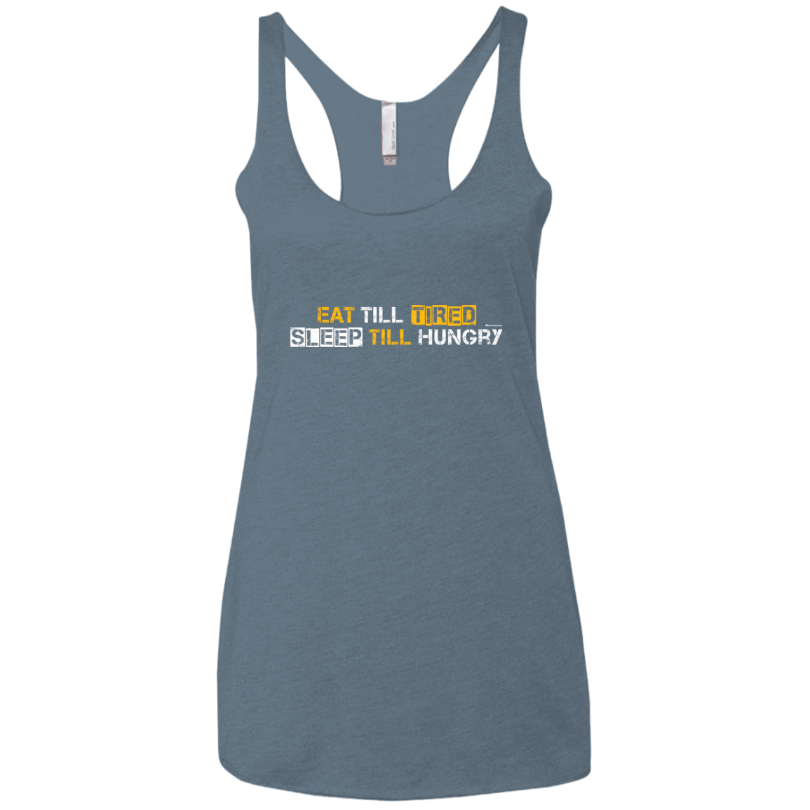 T-Shirts Indigo / X-Small Food Sleep Loop Women's Triblend Racerback Tank