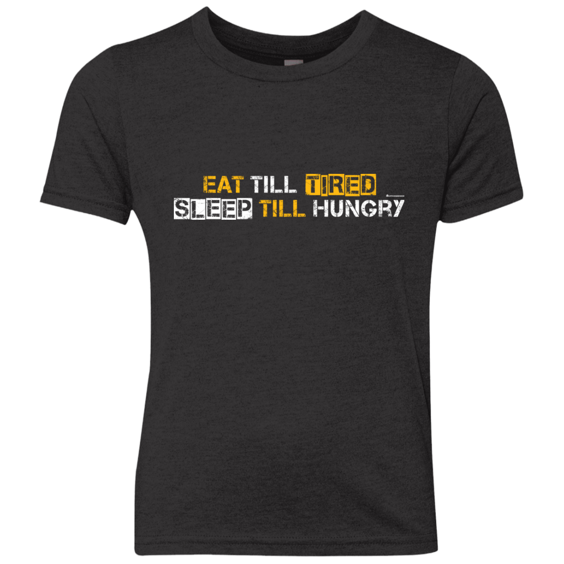 T-Shirts Vintage Black / YXS Food Sleep Loop Youth Triblend T-Shirt