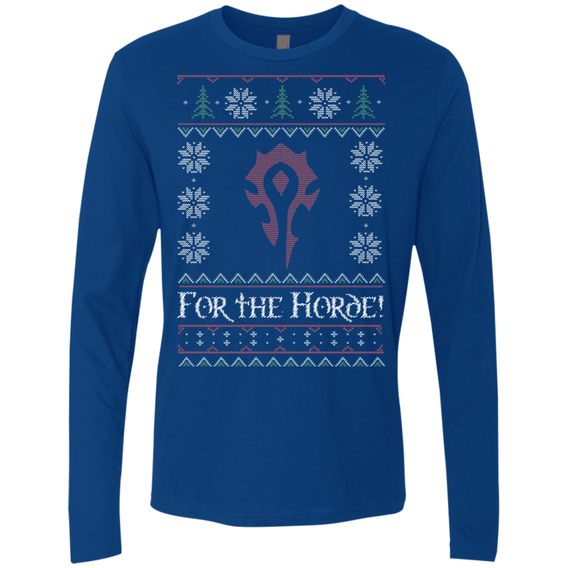 T-Shirts Royal / Small For The Horde Men's Premium Long Sleeve