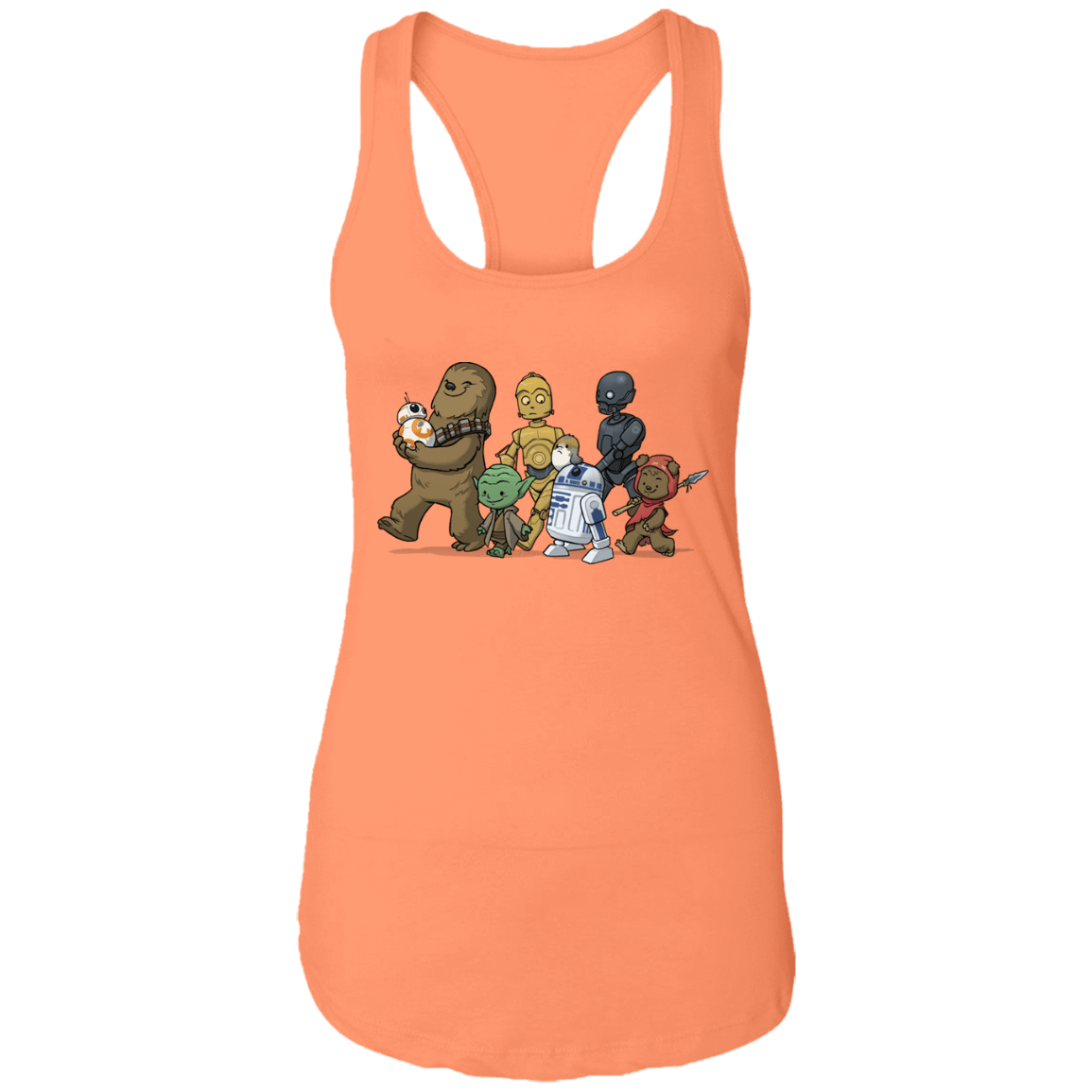T-Shirts Light Orange / X-Small Force Friends Women's Premium Racerback Tank