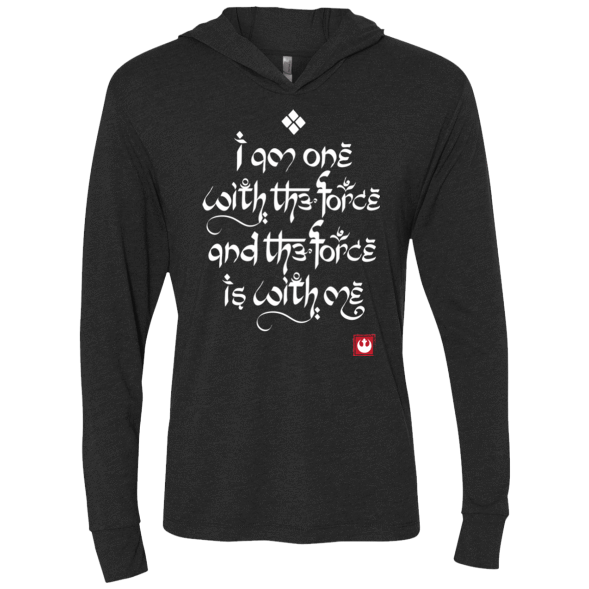 T-Shirts Vintage Black / X-Small Force Mantra White Triblend Long Sleeve Hoodie Tee