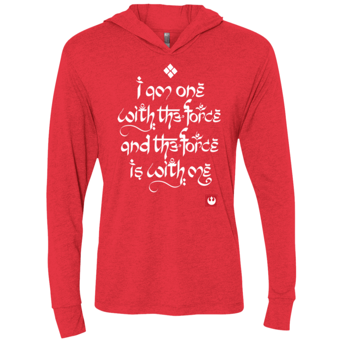 T-Shirts Vintage Red / X-Small Force Mantra White Triblend Long Sleeve Hoodie Tee