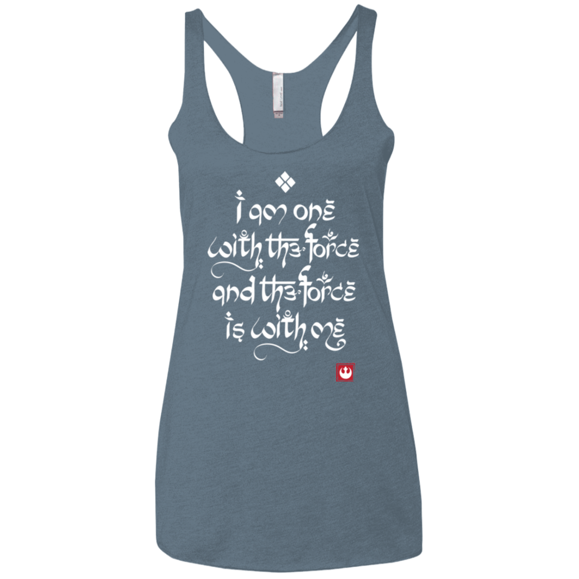 T-Shirts Indigo / X-Small Force Mantra White Women's Triblend Racerback Tank