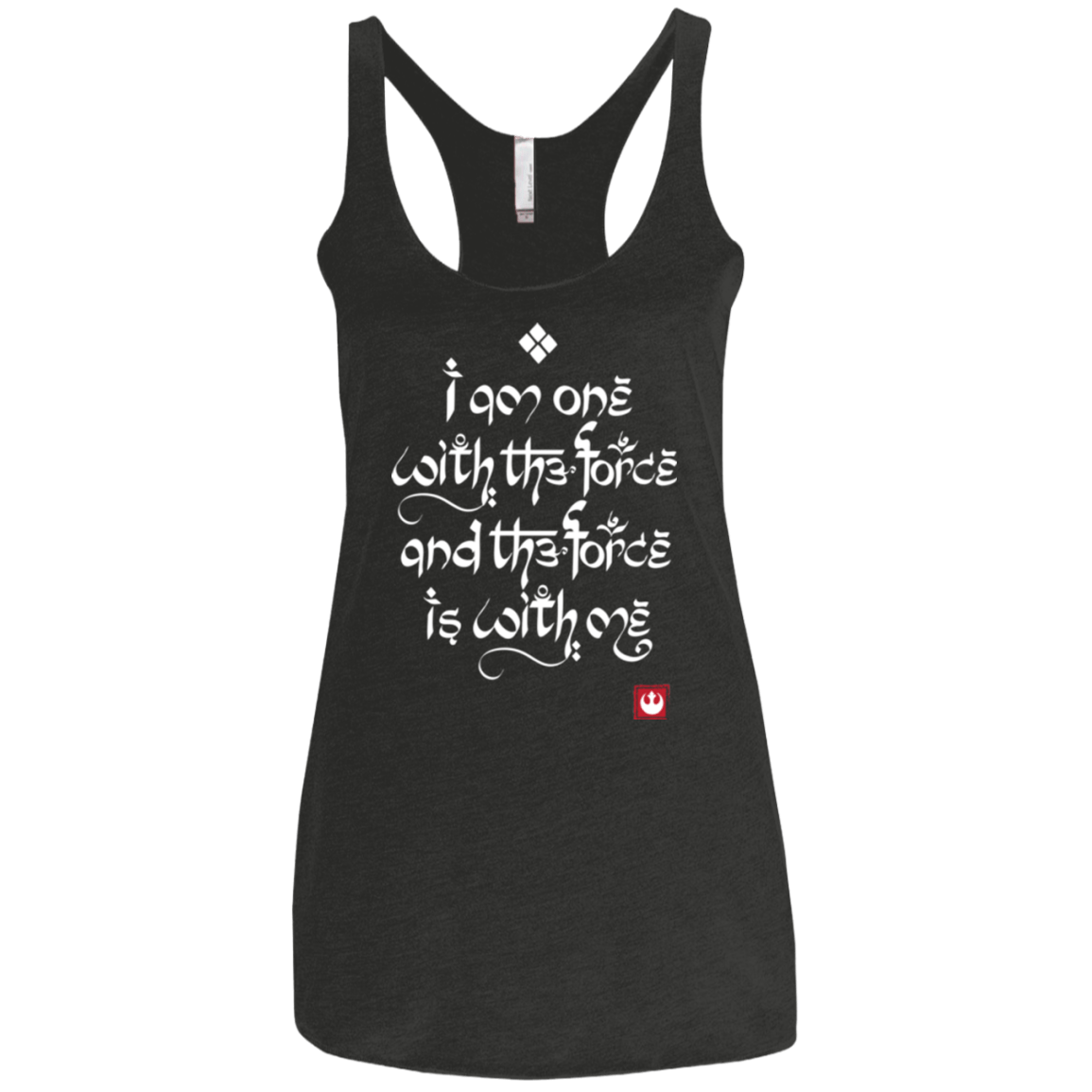T-Shirts Vintage Black / X-Small Force Mantra White Women's Triblend Racerback Tank