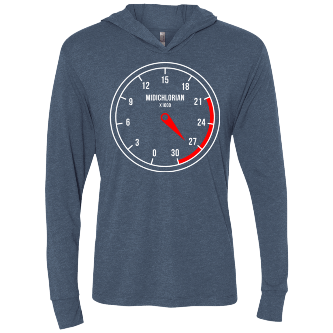 T-Shirts Indigo / X-Small Force Meter Triblend Long Sleeve Hoodie Tee