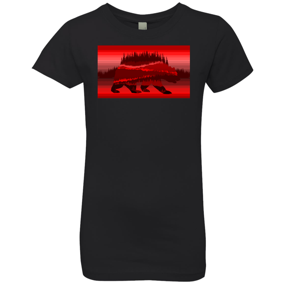 T-Shirts Black / YXS Forest Bear Girls Premium T-Shirt