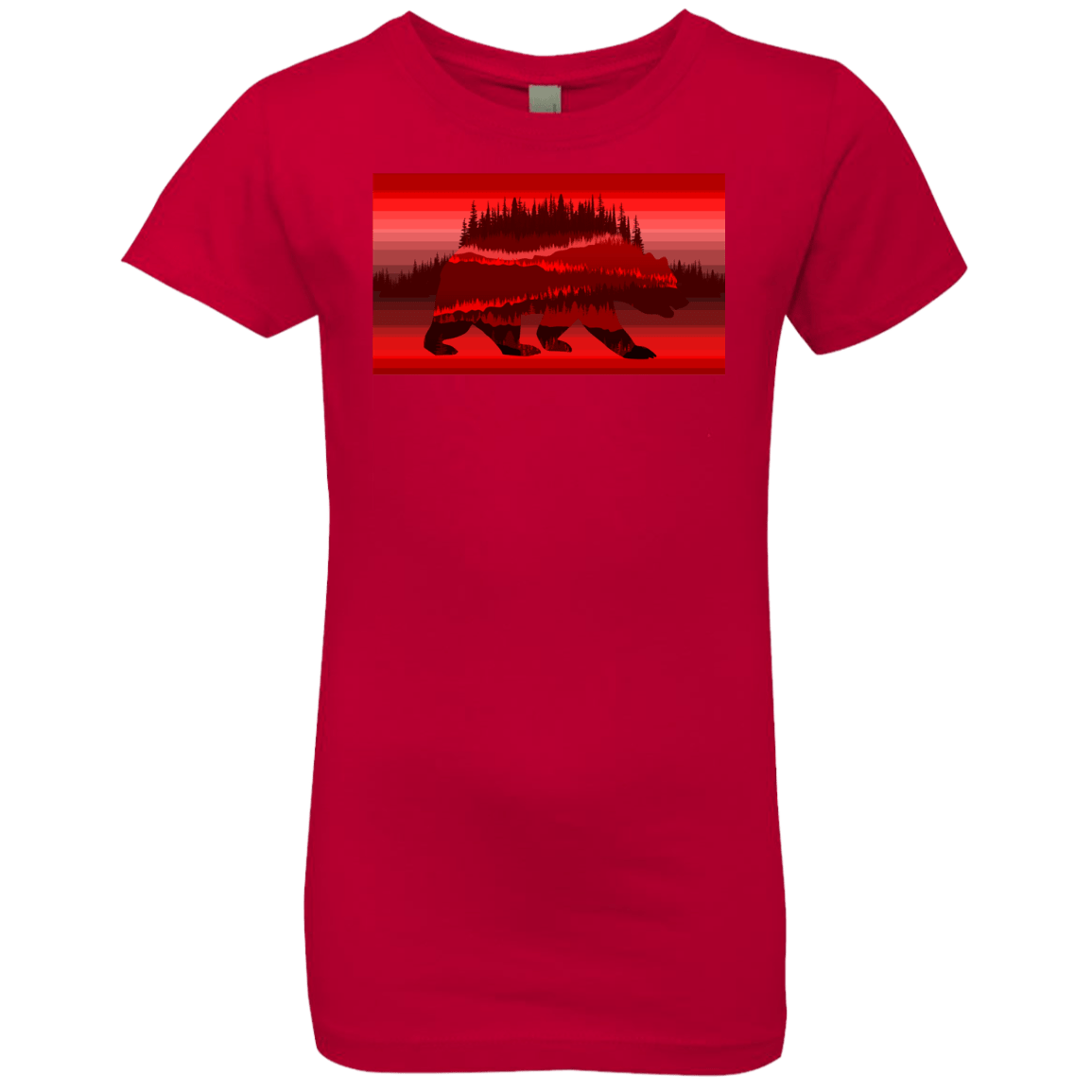 T-Shirts Red / YXS Forest Bear Girls Premium T-Shirt