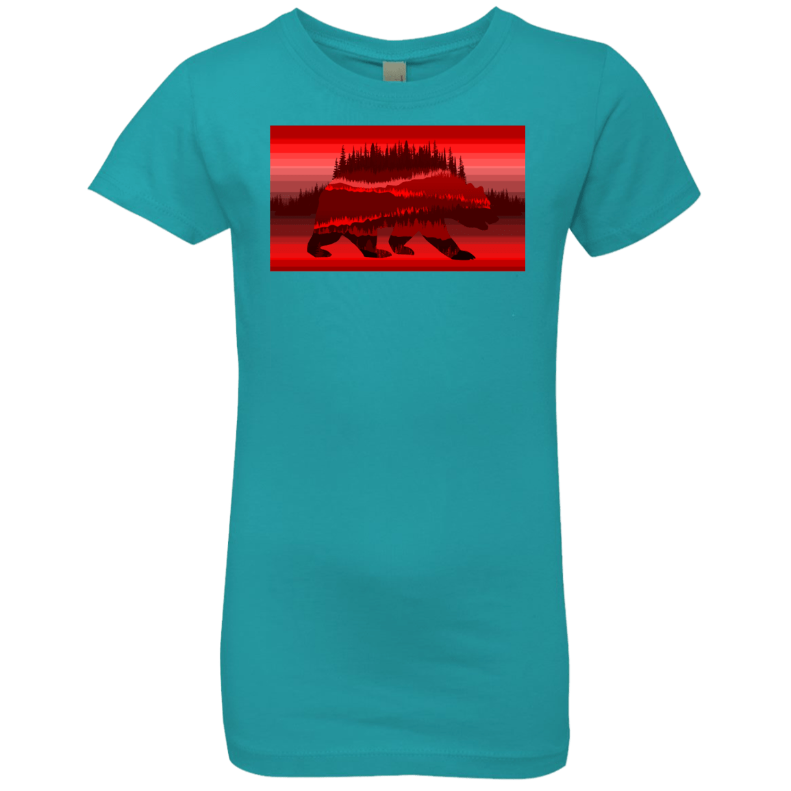 T-Shirts Tahiti Blue / YXS Forest Bear Girls Premium T-Shirt