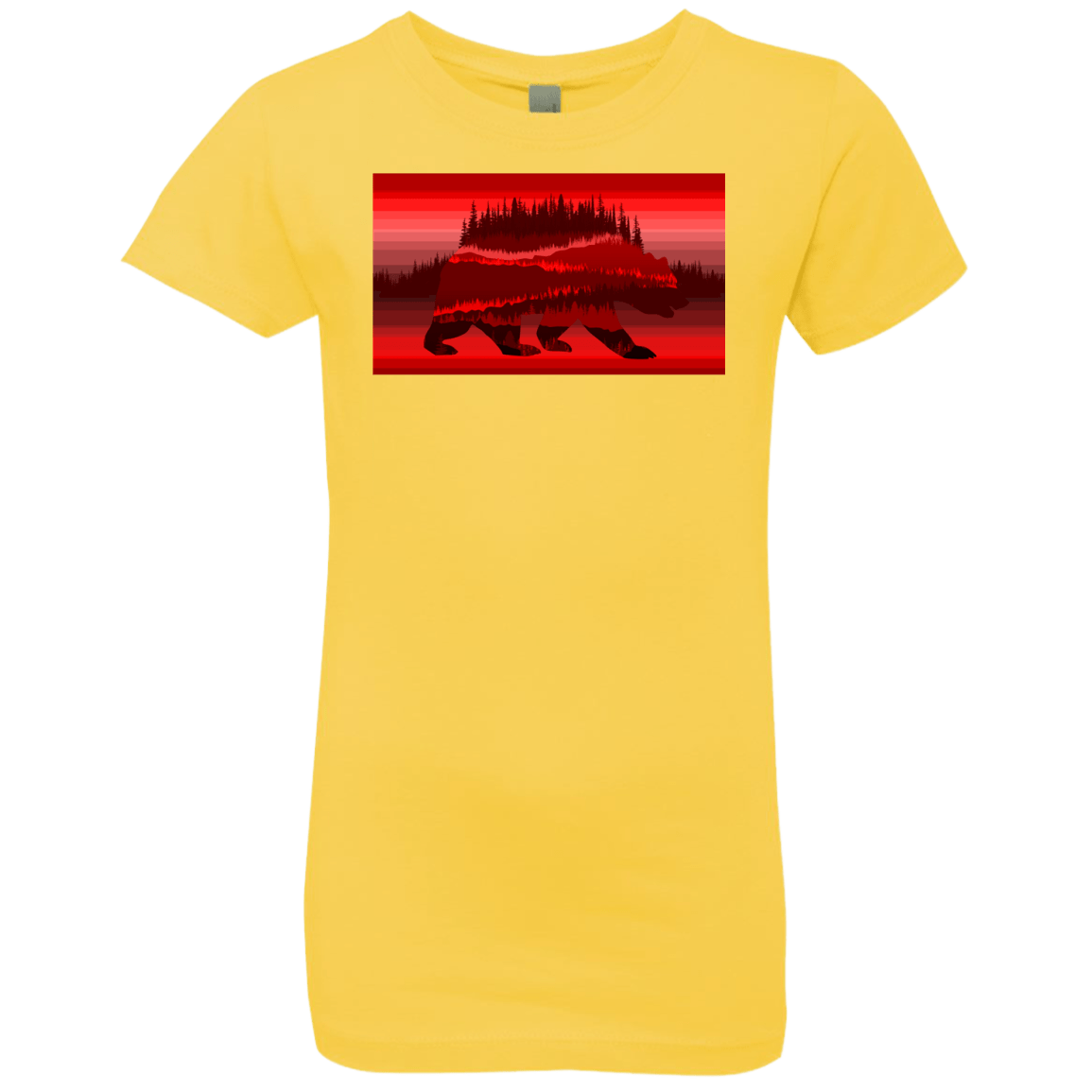 T-Shirts Vibrant Yellow / YXS Forest Bear Girls Premium T-Shirt